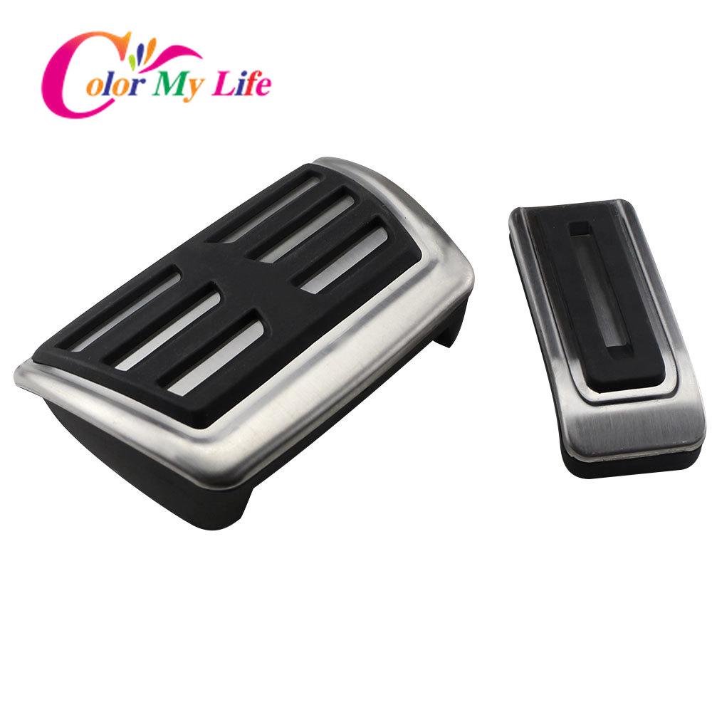 Комплект автомобильных педалей из нержавеющей стали Color My Life для Volkswagen VW Multivan T5 T6 Caravelle T6, защита педали газового тормоза