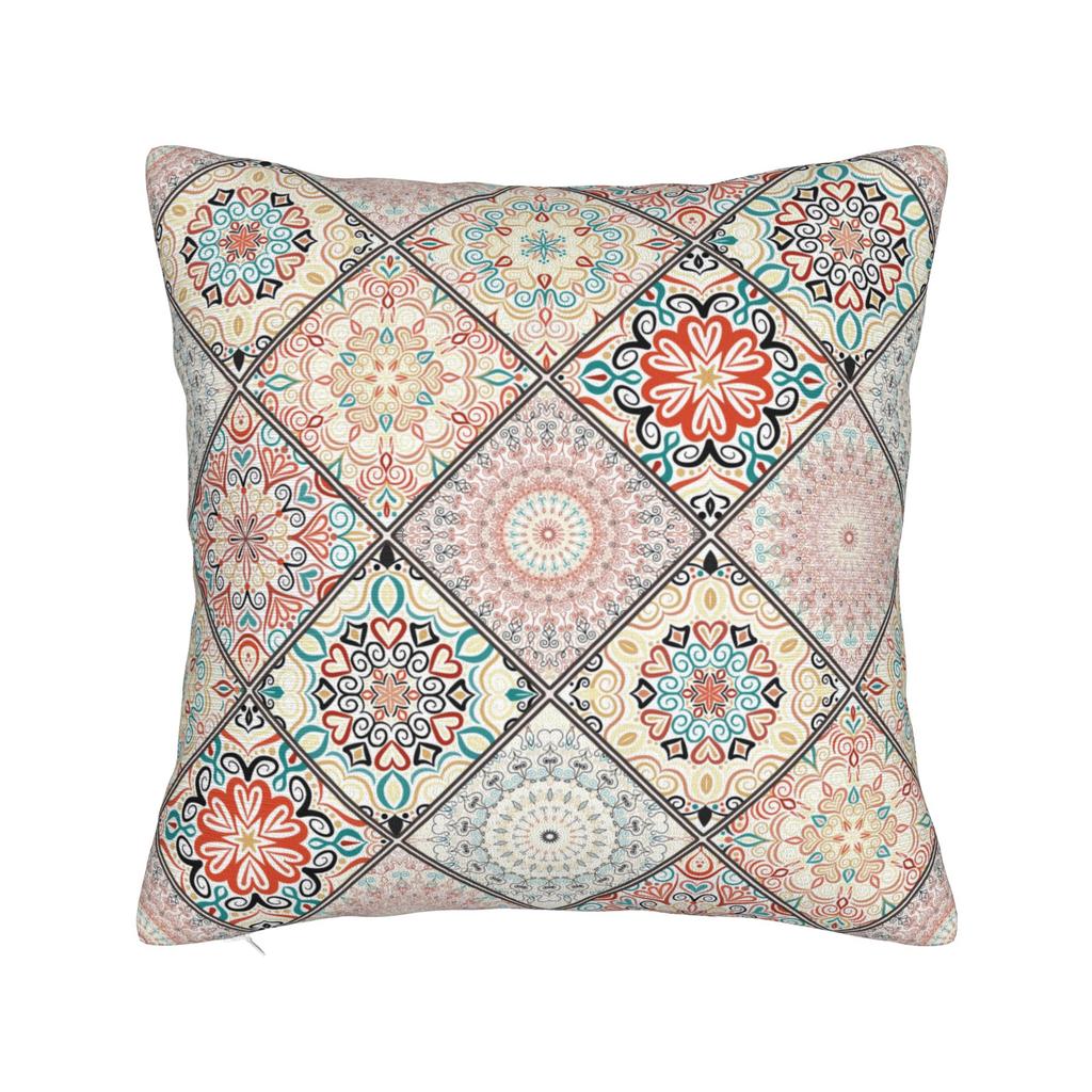 Moroccan Bloom Mandala Square Pillowcases Polyester Bed Car Cushion Cover Creative Decor Pillow Cover 4545