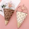 Handcraft Succulent Plant Storage Container Rattan Hanging Basket Flower Basket Garden Decoration