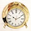 12 Inch Brass Porthole Analog Clock Nautical Wall Clock Home Decor