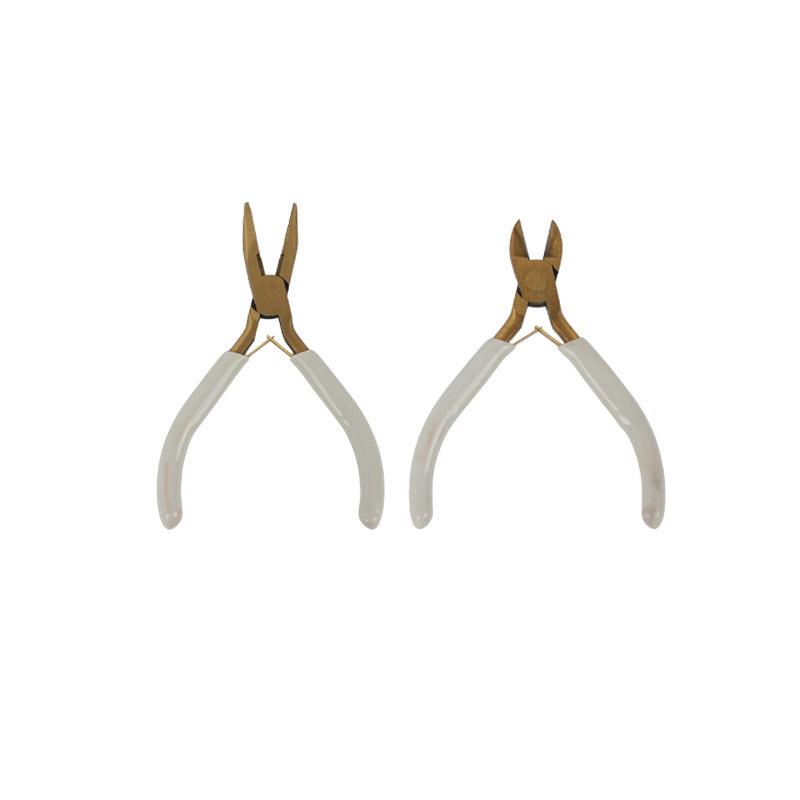 4,5-дюймовые позолоченные плоскогубцы с острым носом для диагональной резки проволоки для DIY ювелирных изделий