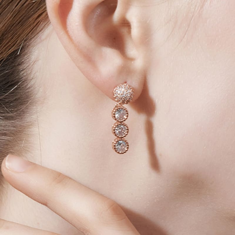 GEIGER Jewelry Серьги-гвоздики с шариками 14K GF GIGFEE012