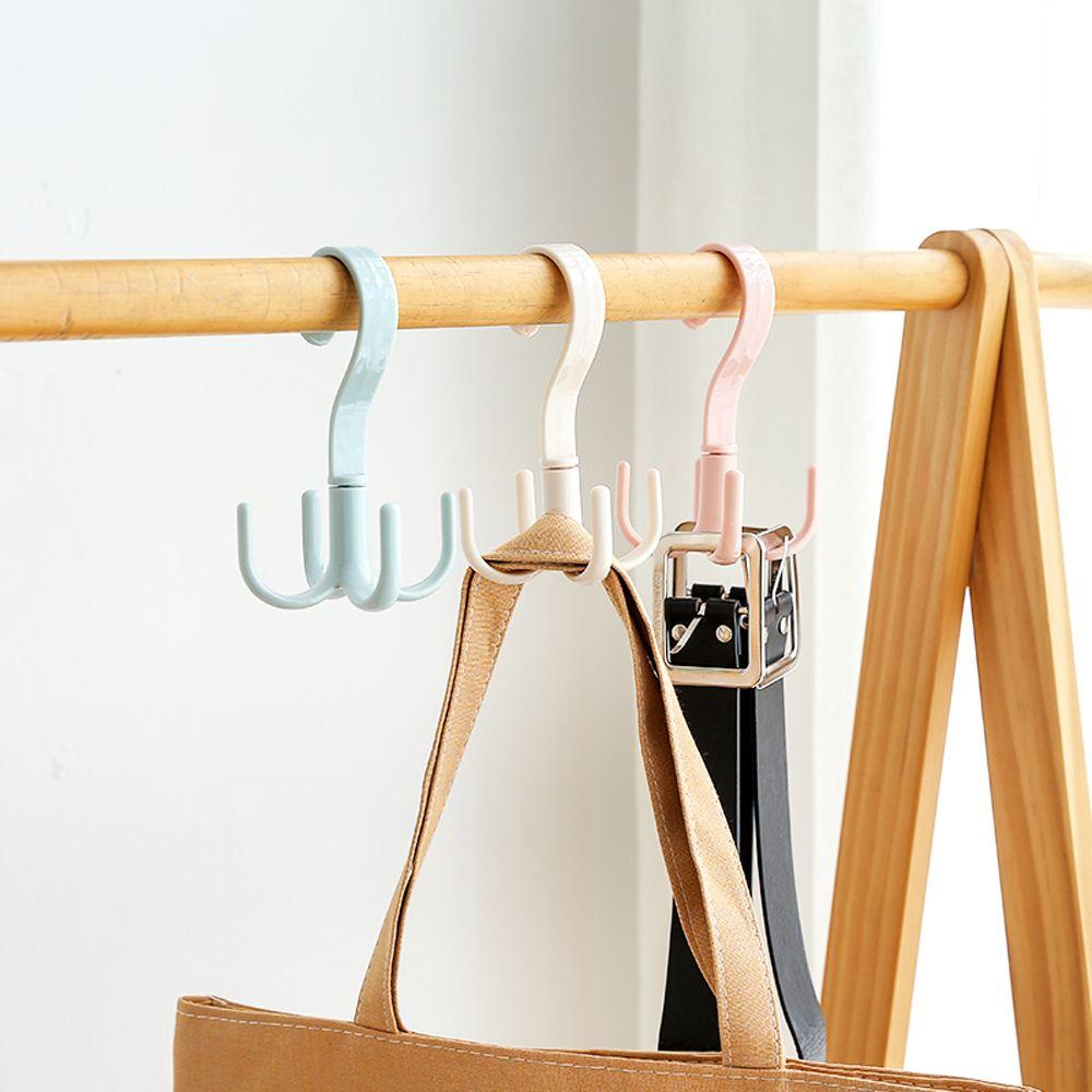 Shelf Storage Storage Hook 360 Degree Multifunction Plastic Hanger Rotating Four-claw Hook 4 Hook