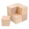 NOLITOY Набор из 8 неокрашенных деревянных кубиков, 5x5 см, для DIY резьбы, поделок и штамповки