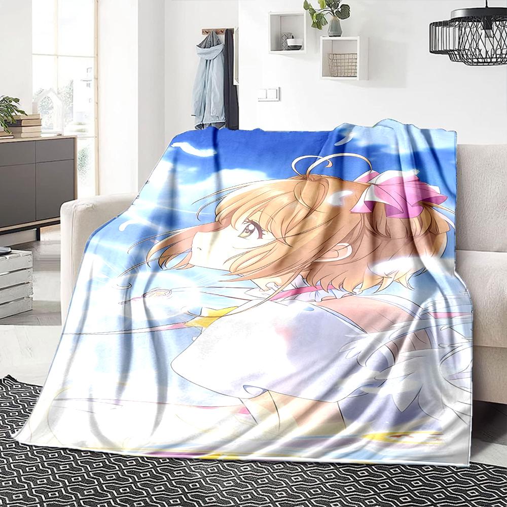 1Pc Cardcaptor Sakura Magic Circle Blanket For Couch Bed Plush Cozy Fuzzy Blanket Super Soft Warm Blankets For Fall And Winter 0918230