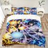 3pcs Battle of Legends Naruto vs Sasuke Bedding Set - 1 Soft Quilt Cover + 2 Pillowcases, Machine Washable - Suitable for All Seasons, Perfe