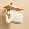 Antique Brass Toilet Paper Holder Wall Mount Brushed Gold Toilet Tissue Holder with Cell Phone Storage, Antique Bronze EL86W