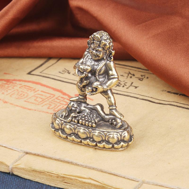 Латунная статуэтка бога богатства, статуэтки Будды, миниатюры, буддийские фигурки, настольные украшения для украшения дома