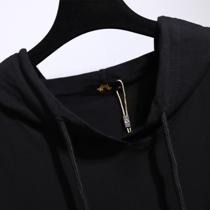 Рубашка большого размера для мамы, свободная футболка с капюшоном, женская повседневная футболка с надписью, топ, женская одежда больших размеров