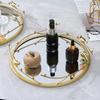 Decorative Mirror Tray Jewelry Organizer Centrepiece Round Display Candle Holder Serving