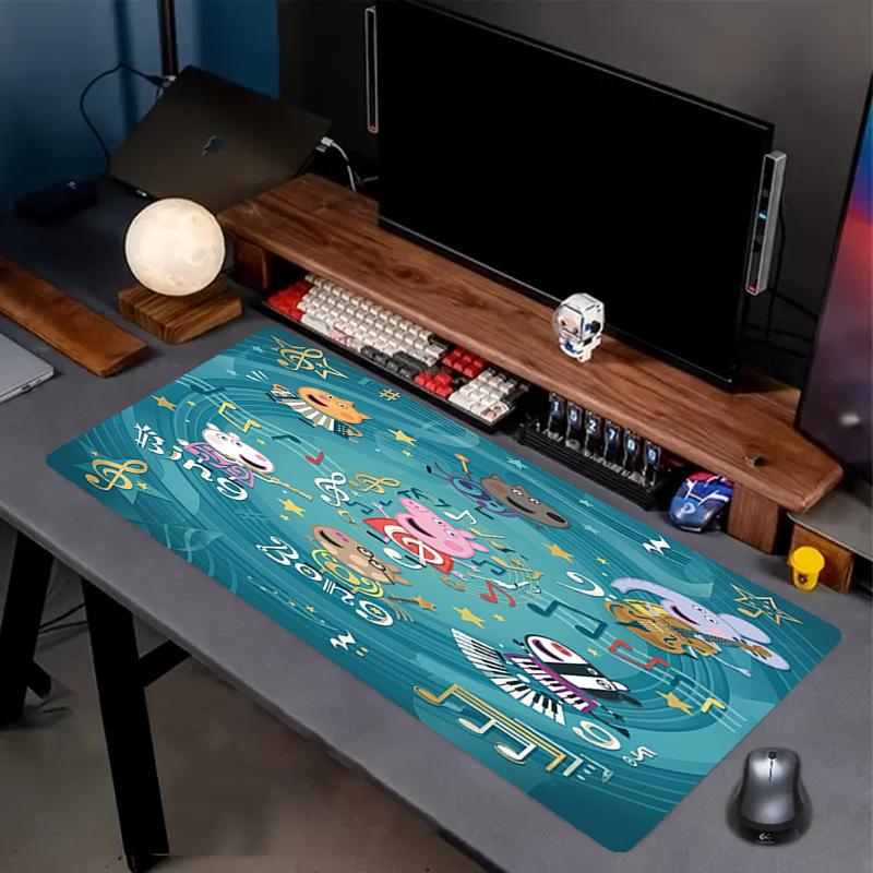 Peppa Pig Print Mouse Pad, Anti‑Slip Desktop keyboard Mat, for PC Laptop Gaming Working Daily Use, Cool Festival Surprise Gift