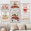 Hot Chocolate Candyland Express Gingerbread Bakery Sign Posters Vintage Christmas Wall Art Canvas Painting Bedroom Home Decor