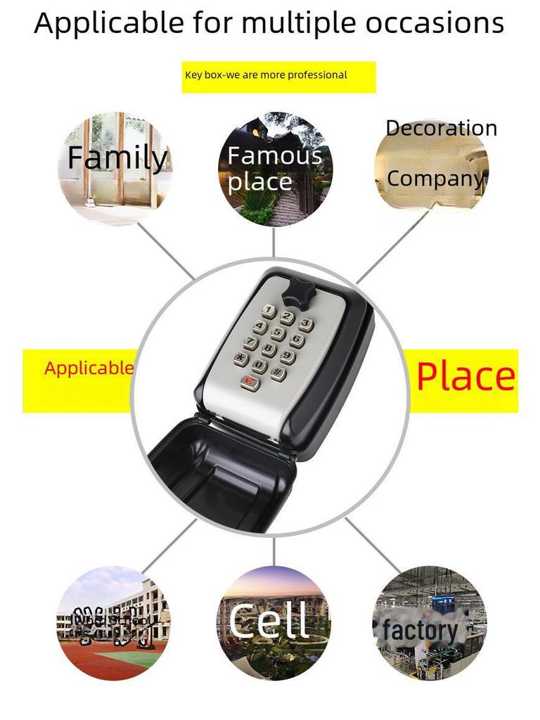 Наружный водонепроницаемый настенный ящик для ключей для безопасности
