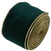 10 Yards 2.5 Inch Wide Wired Ribbon Velvet Christmas Ribbon Golden Edge Ribbon  for Wedding
