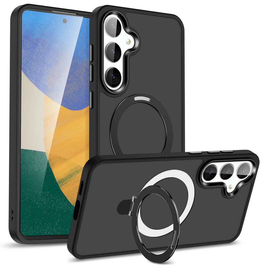 For Samsung Galaxy S24 Ultra PC Case Kickstand Protective Cover Compatible with MagSafe