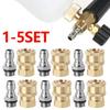 1-5Set Quick Connector High Pressure M14x1.5mm Brass Connector Car Washing Tools for Snow Foam Pot Spray Nozzle Replacements