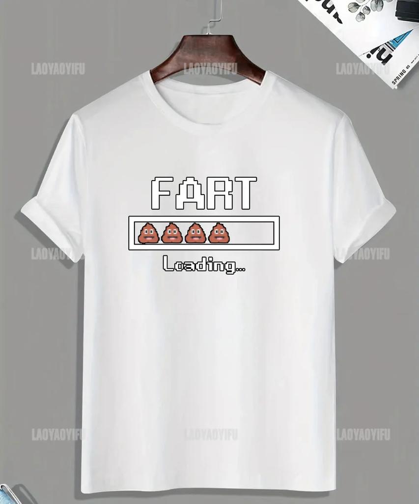 Humor Warning Fart Now Loading Please Stand Back Graphic T-shirt Woman Casual O-neck Loose Tees for Summer Vintage Tops