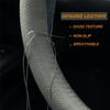 15'' Серый Натуральная Кожа DIY Чехол на Руль Автомобиля Дышащий Противоскользящий Автомобильный
