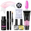 Limegirl 15ml Polygels Kit with 6W UV Led Lamp Building Gel Polish Nail Extension Slip Solution Nails Art Manicure Set