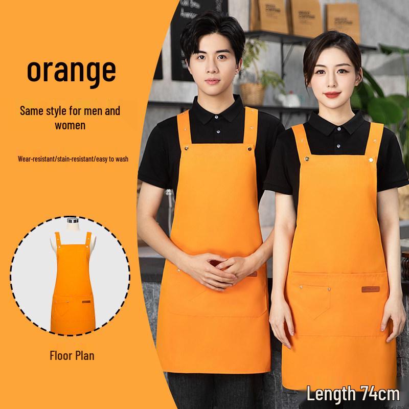 Waterproof Logo-Printed Catering Apron for Coffee & Tea Waiters