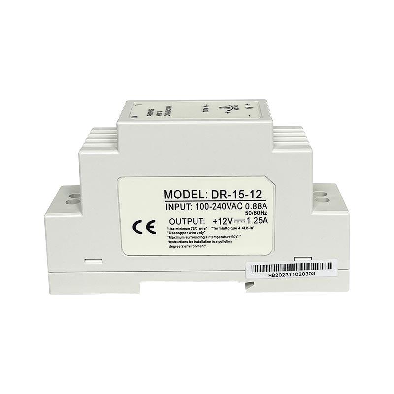 DC 12V 24V Импульсный источник питания рельсового типа Малый объем DR-15-0.63A 1.25A 5V 15V Трансформатор 15w