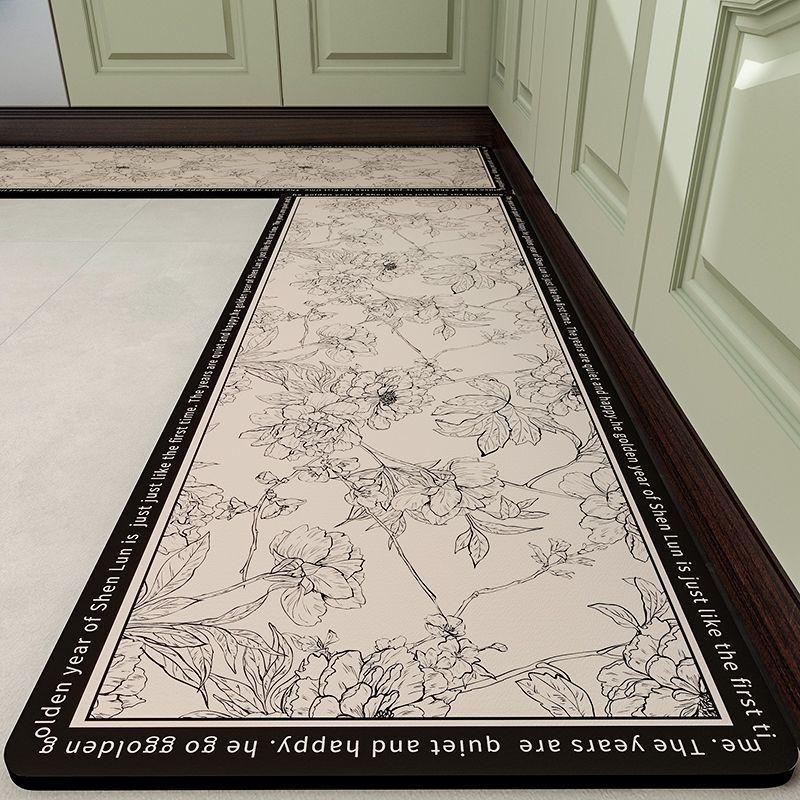 Утолщенные кухонные коврики нескользящие и маслостойкие протираемые не моющиеся грязеотталкивающие коврики для ног абсорбирующие силиконовые коврики