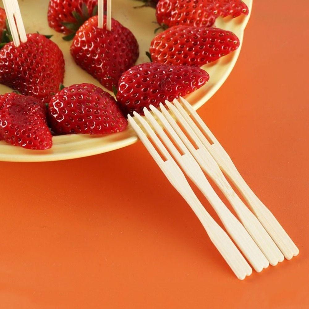200 Pieces Mini Size Disposable Fruit Fork Love Shaped Top Fruit Picks Sushi Sticks  Birthday