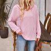 Women's Plus Size Sweatshirt Autumn Striped Casual Long Sleeve Knit Hoodie