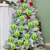Christmas Tree Decoration Props Cute Green Plush Scene Layout Decoration Pendant Holiday Party Decoration