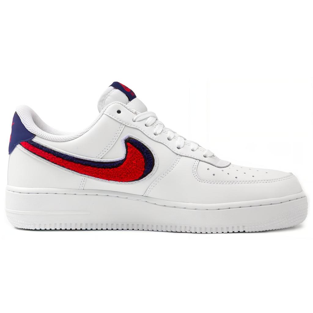 Nike Air Force 1 Low 3D Chenille Swoosh White Red Blue 823511-106
