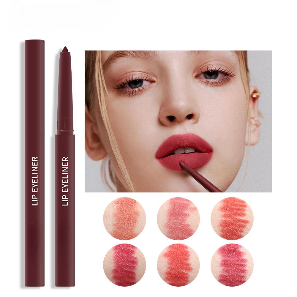 Waterproof Sweat-proof and Non-decolorizing Automatic Lip Liner Matte Multi-color Lip Liner