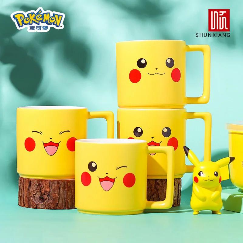 Керамические кружки SHUNXIANG Кружка Pokémon Pikachu Kawaii Аниме Чашка для завтрака и молока Милая Посуда для напитков Кофейная кружка Детские стаканы для воды
