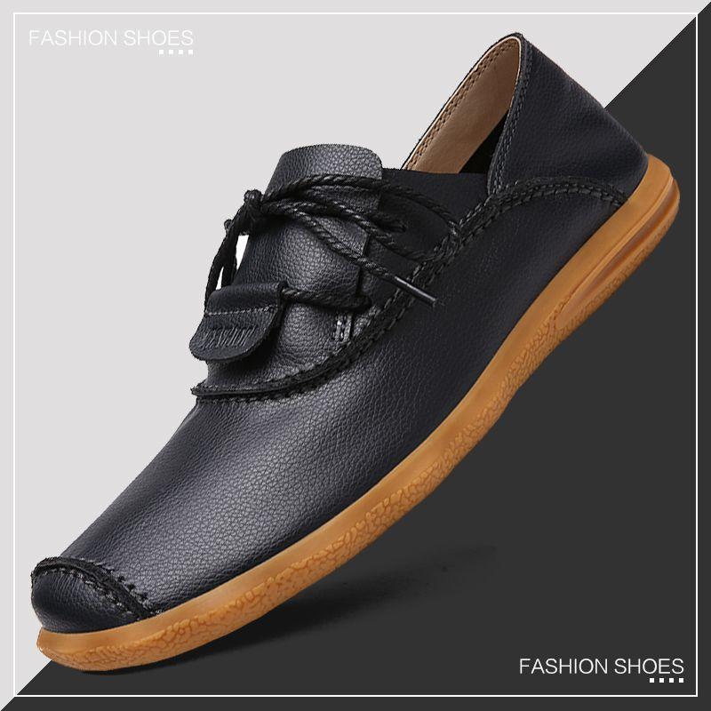 Мужская тонкая дышащая повседневная обувь из натуральной воловьей кожи