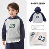 Right European Style Boys' Sweatshirt, Children's Casual Versatile Hooded Top, 2026 New Children's Clothing, Baby Spring and Autumn Clothes