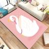 HD Cartoon Cute Swan Cygnus Area Rug,Carpet Rug for Living Room Bedroom Sofa Doormat Decoration, Kids Play Non-slip Floor Mat 3D