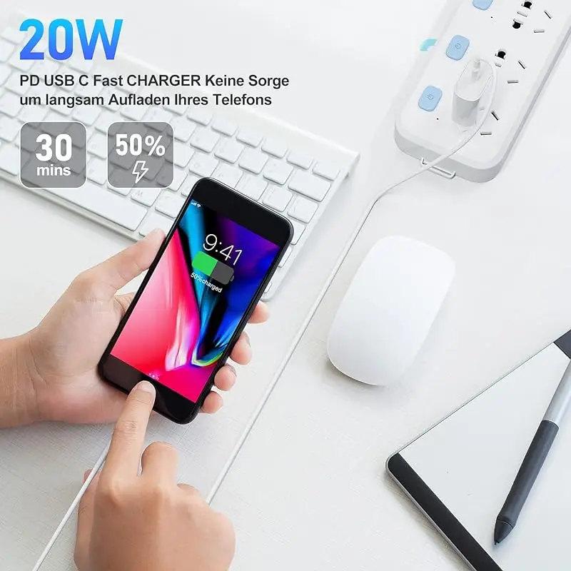 Для Samsung Xiaomi Redmi Fast Charger 20w Wall Type C кабель для зарядки мобильного телефона совместим с iPhone 16 15 Pro Max Plus iPad 10