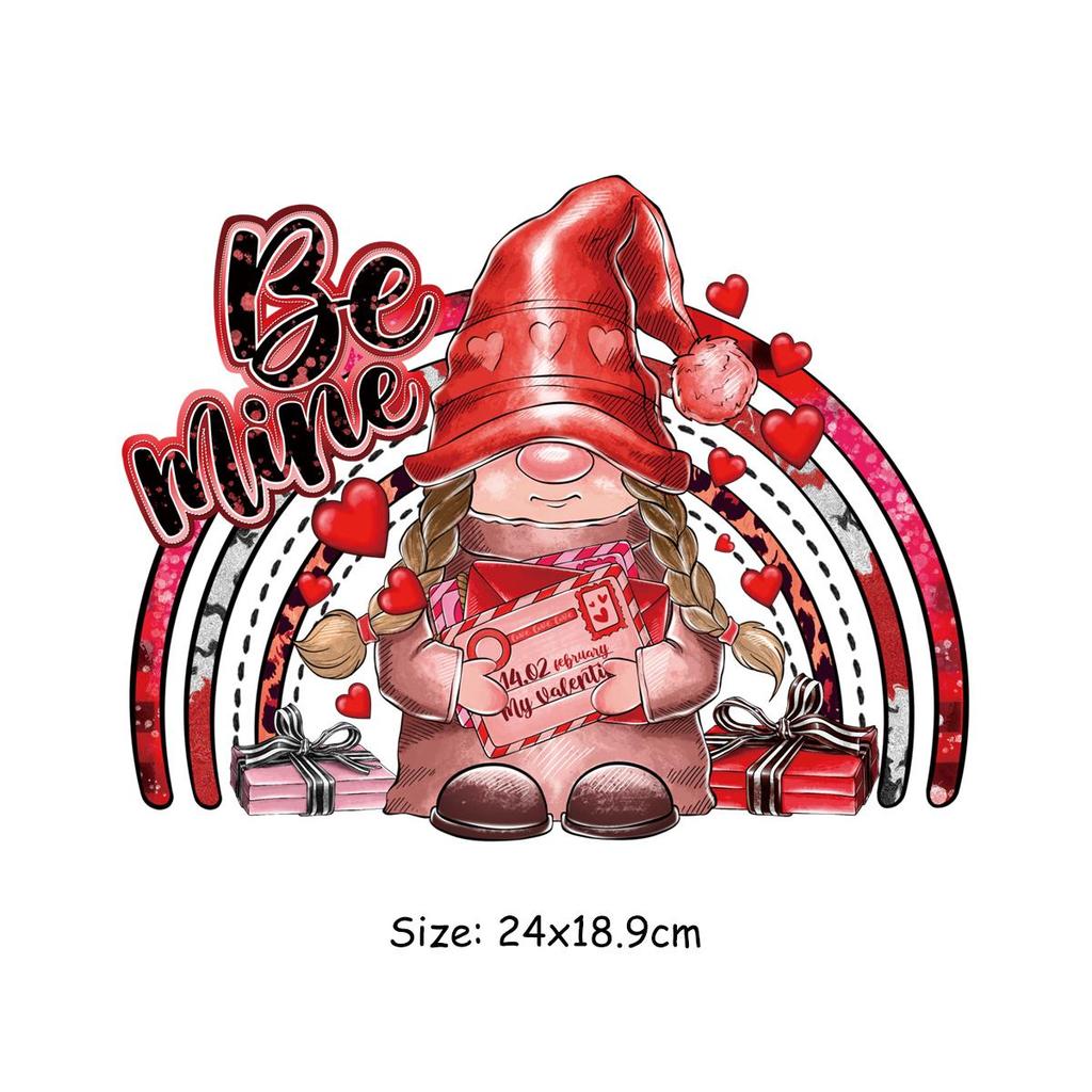 Нашивки с буквами для одежды Валентина Гном Parches Ropa Наклейки для одежды Футболка Термопресс Аппликация Толстовки Нашивки своими руками Наклейки