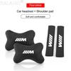 Car Headrest Rest Neck Pillow Cushion Seat Belt Shoulder Pad For BMW M E46 E90 E60 F10 F30 E39 E36 E87 G30 E92 Accessory sticker vhfn50