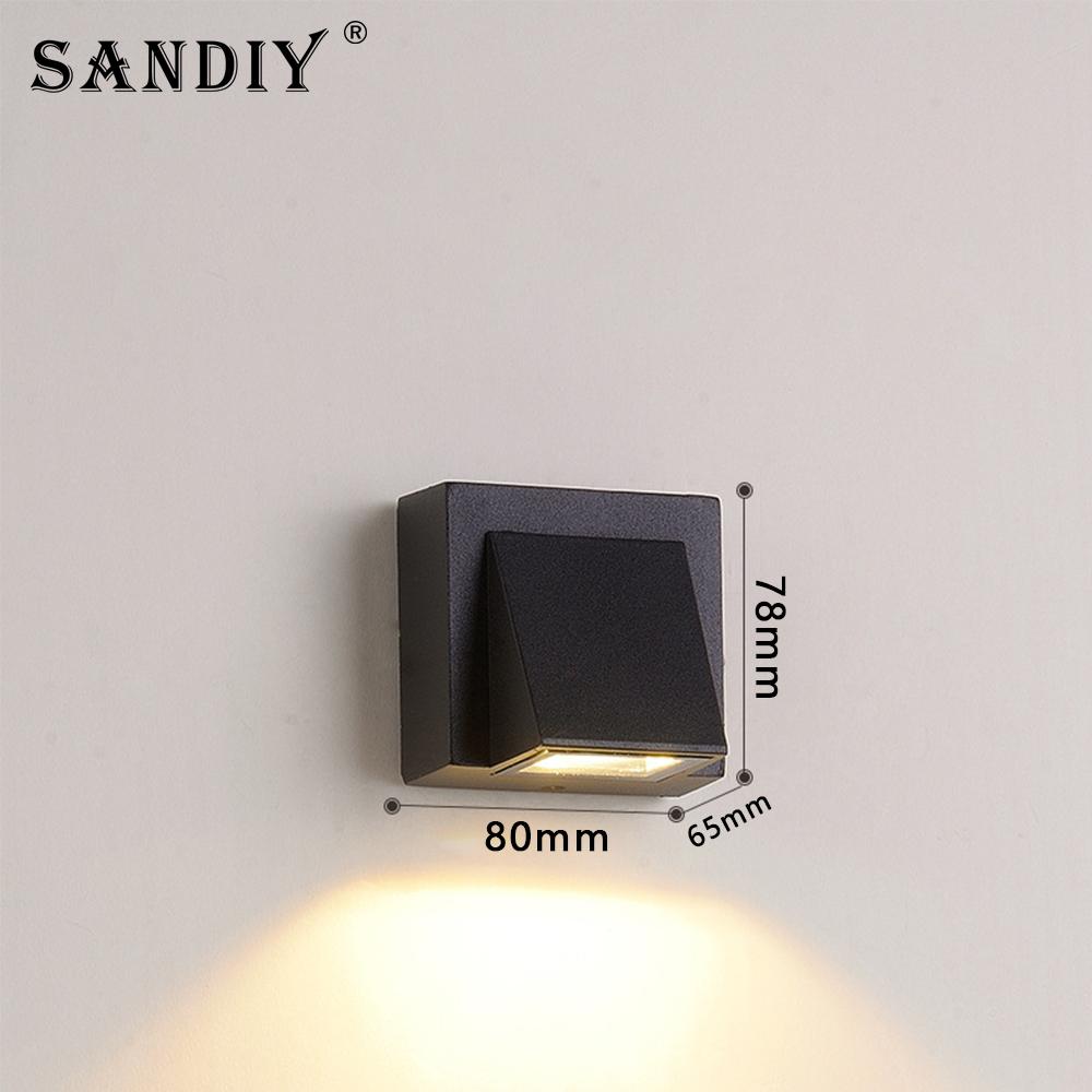 SANDIY Outdoor LED Garden Wall Lamp Up Down Light for House Decor Exterior Patio Porch Garage Gate Balcony Step Waterproof IP65