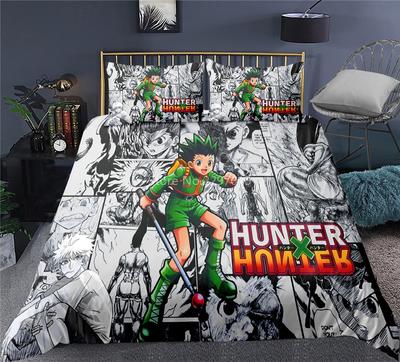 Комплект пододеяльника с наволочкой с 3D-рисунком HUNTER X HUNTER, постельное белье, односпальный, двуспальный, твин, полный, королевский, кинг-сайз для декора спальни