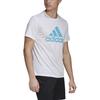 adidas Повседневная спортивная футболка с круглым вырезом и короткими рукавами, мужские топы, белая FT9735