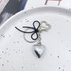 Sweet Bowknot Heart Keychain Pendant Lovely Hanging Decorations Keyring Charm for Purse Bag Backpack Handbag Ornament