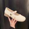Туфли с круглым носком для женщин 2025 Готические Белые Балетки Мэри Джейн Женская Летняя Обувь Мокасины Черные Японский Стиль Лолита Милые