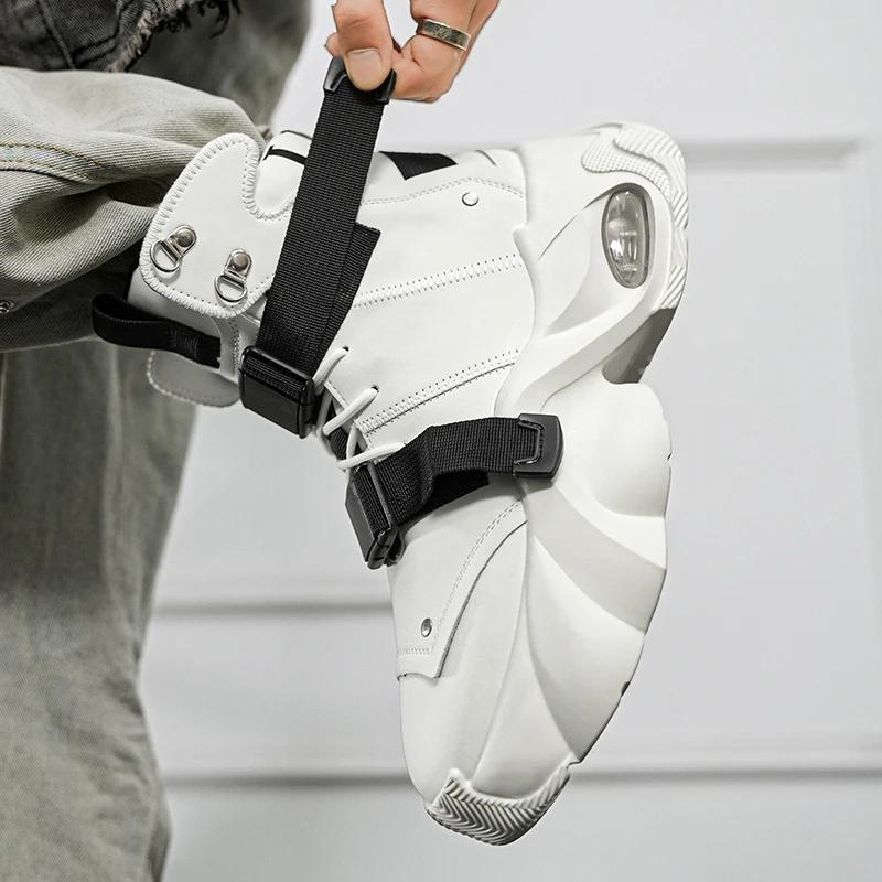 Chunky Outdoor High Top Sneakers for Men Luxury Vulcanized Shoes Personalized Design Skateboard Platform Casual Sports Shoes