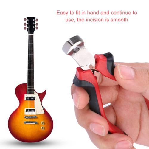 Guitar String Cutter, Fret Nipper, Multi-Function Tool with Durable Ergonomic Handle, Heavy-Duty, for Electric Guitar and Bass, Fret Pliers, String an