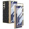 Чехол для мобильного телефона Samsung Zfold7 Гальванизированный Однотонный Кожаный Чехол-пленка Интегрированная Защитная Крышка из Овчины с Алмазным Узором