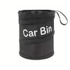 1pc Foldable Fabric Car Trash Can with Lid - Multi-Use Storage Organizer for Vehicle Interior Cleaning, Car Trash Can Foldable, Vehicle Organization