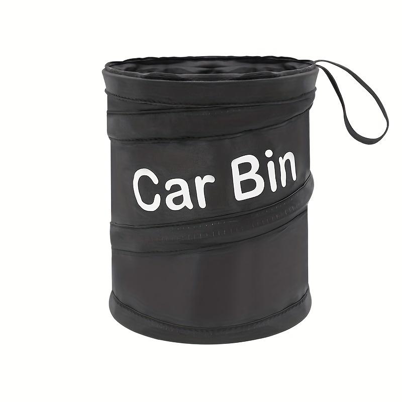 1pc Foldable Fabric Car Trash Can with Lid - Multi-Use Storage Organizer for Vehicle Interior Cleaning, Car Trash Can Foldable, Vehicle Organization