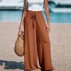 Women's  Cross Border Women's Four Seasons Wide Leg Loose Drawstring Casual Fashion Pants