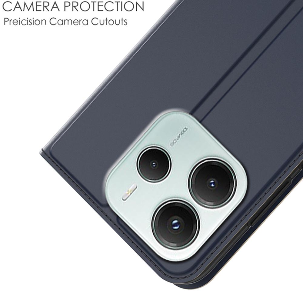 Для Xiaomi Redmi Note 14 4G (163,25x76,55x8,16 мм) Чехол из ПУ кожи Чехол для телефона с держателем для карт и подставкой